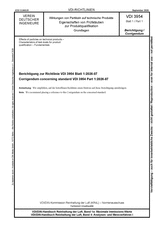 Wirkungen von Partikeln auf technische Produkte - Eigenschaften von Prüfstäuben zur Produktqualifikation - Grundlagen - Berichtigung zur Richtlinie VDI 3954 Blatt 1:2026-07