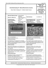 Scherfehlerkatalog W - Werkstofftechnische Ursachen