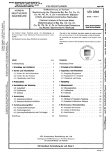 Stoffbestimmung an Partikeln; Bestimmung der Elemente Ba, Be, Cd, Co, Cr, Cu, Ni, Pb, Sr, V, Zn in emittierten Stäuben mittels atomspektrometrischer Methoden