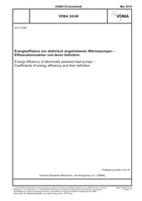 Energy efficiency of electrically powered heat pumps - Coefficients of energy efficiency and their definition
