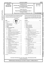 Qualitätssicherung - Anforderungen an Ringversuche im Bereich des Immissionsschutzes - Anforderungen an Anbieter von Ringversuchen