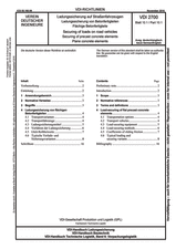 Ladungssicherung auf Straßenfahrzeugen - Ladungssicherung von Betonfertigteilen - Flächige Betonbauteile