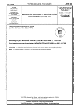 Kalibrieren von Messmitteln für elektrische Größen - Strommesszangen (DC und NF-AC) - Berichtigung zur Richtlinie VDI/VDE/DGQ/DKD 2622 Blatt 23.1:2017-02