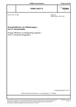 Energy efficiency of refrigerating systems - Part 5: Industrial refrigeration