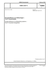 Energy efficiency of refrigerating systems - Part 5: Industrial refrigeration