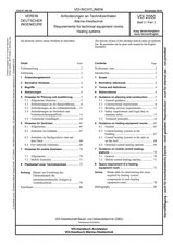 Anforderungen an Technikzentralen - Wärme-/Heiztechnik