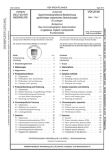 Außenluft - Gaschromatografische Bestimmung gasförmiger organischer Verbindungen - Grundlagen