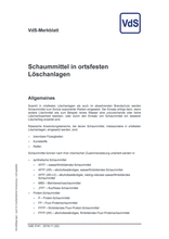 Schaummittel in ortsfesten Löschanlagen