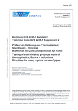 Testing of semi-finished products made of thermoplastics - Basics - Indications - Directives for creep rupture curvesof pipes