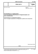 Energy efficiency of refrigerating systems - Part 2: Energetic assessment of refrigeration systems and components