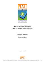 Nachhaltiger Handel Holz- und Bauprodukte - Gütesicherung