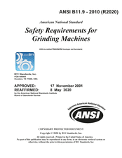 Safety Requirements for Grinding Machines