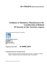 Guidance to Machinery Manufacturers for Consideration of Related IT-Security (Cyber Security) Aspects