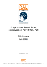Tragetaschen, Beutel, Folien aus recyceltem Polyethylen / PCR - Gütesicherung
