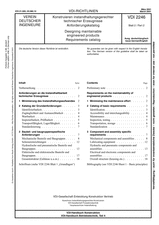 Konstruieren instandhaltungsgerechter technischer Erzeugnisse - Anforderungskatalog
