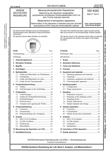 Messung atmosphärischer Depositionen - Bestimmung der Deposition ausgewählter polyzyklischer aromatischer Kohlenwasserstoffe (PAH) mit dem Trichter-Adsorber-Sammler
