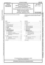 Gebäudeautomation (GA) - Methoden und Arbeitsmittel für Planung, Ausführung und Übergabe - Kennzeichnung, Adressierung und Listen