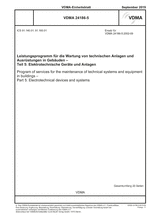 Program of services for the maintenance of technical systems and equipment in buildings - Part 5: Electrotechnical devices and systems