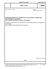Program of services for the maintenance of technical systems and equipment in buildings - Part 5: Electrotechnical devices and systems
