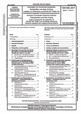 Genauigkeit von Koordinatenmessgeräten - Kenngrößen und deren Prüfung - Leitfaden zur Anwendung von DIN EN ISO 10360-7 für Koordinatenmessgeräte mit Bildverarbeitungssystemen