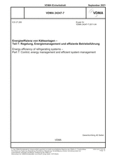 Energy efficiency of refrigerating systems - Part 7: Control, energy management and efficient system management
