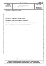 Transportelemente für Stanzerei-Großwerkzeuge - Berichtigung zur Richtlinie VDI 3366:2021-07