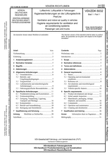 Lufttechnik, Luftqualität in Fahrzeugen - Hygieneanforderungen an die Lüftungstechnik - Pkw/Lkw