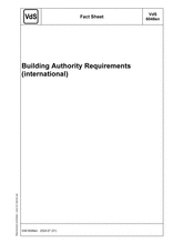 Fact Sheet - Building Authority Requirements (international)