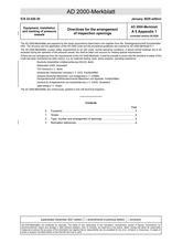 Equipment, installation and marking of pressure vessels - Directives for the arrangement of inspection openings