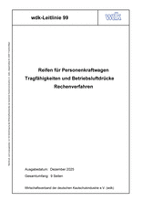 Reifen für Personenkraftwagen - Tragfähigkeiten und Betriebsluftdrücke - Rechenverfahren