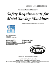 Safety Requirements for Metal Sawing Machines