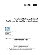 Functional Safety of Artificial Intelligence for Machinery Applications
