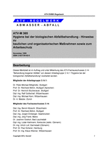Hygiene bei der biologischen Abfallbehandlung - Hinweise zu baulichen und organisatorischen Maßnahmen sowie zum Arbeitsschutz