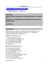 Hygiene bei der biologischen Abfallbehandlung - Hinweise zu baulichen und organisatorischen Maßnahmen sowie zum Arbeitsschutz