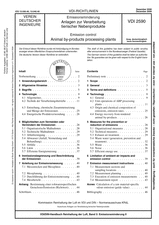 Emissionsminderung - Anlagen zur Verarbeitung tierischer Nebenprodukte