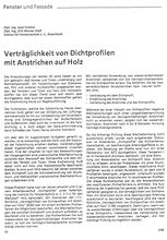 Guideline: Compatibility of sealing profiles with wood coatings