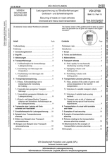Ladungssicherung auf Straßenfahrzeugen - Großraum- und Schwertransporte