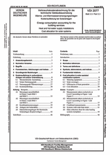 Verbrauchskostenabrechnung für die technische Gebäudeausrüstung - Wärme- und Warmwasserversorgungsanlagen - Kostenaufteilung bei Solaranlagen
