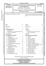 Einwirkung mechanischer Schwingungen auf den Menschen - Ganzkörper-Schwingungen