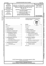 Kalibrieren von Messmitteln für elektrische Größen - Prüfgeräte zur Feststellung der elektrischen Sicherheit - Elektrische Anlagen nach DIN VDE 0100 und DIN VDE 0105