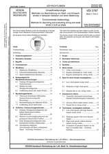Umweltmeteorologie - Methoden zur Beschreibung von Stark- und Schwachwinden in bebauten Gebieten und deren Bewertung