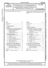 Einheitliche Daten für die Instandhaltungsplanung und Datenermittlung von Instandhaltungskosten