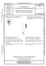 Prüfmittelüberwachung - Prüfanweisung für Fühlhebelmessgeräte