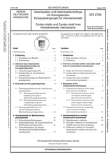 Gelenkwellen und Gelenkwellenstränge mit Kreuzgelenken - Einbaubedingungen für Homokinematik
