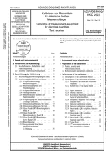 Kalibrieren von Messmitteln für elektrische Größen - Messempfänger