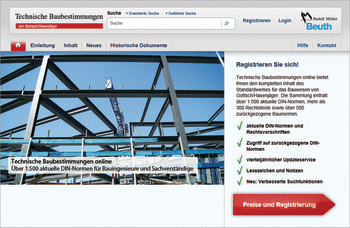 Technische Baubestimmungen online Firmenlizenz Standort
