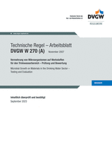Vermehrung von Mikroorganismen auf Werkstoffen für den Trinkwasserbereich - Prüfung und Bewertung