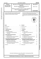 Maximale Immissions-Werte zum Schutz der Vegetation - Maximale Immissions-Konzentrationen für Fluorwasserstoff