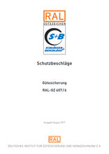 Schutzbeschläge - Gütesicherung