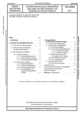 Investitionsrechnung bei Materialflußplanungen mit Hilfe statischer und dynamischer Rechenverfahren
